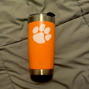 Clemson Orange and Silver Tumbler